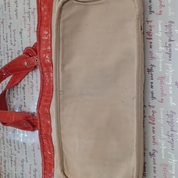 MCM Red Patent Crocodile Pattern Bag GUC - Picture 8 of 12